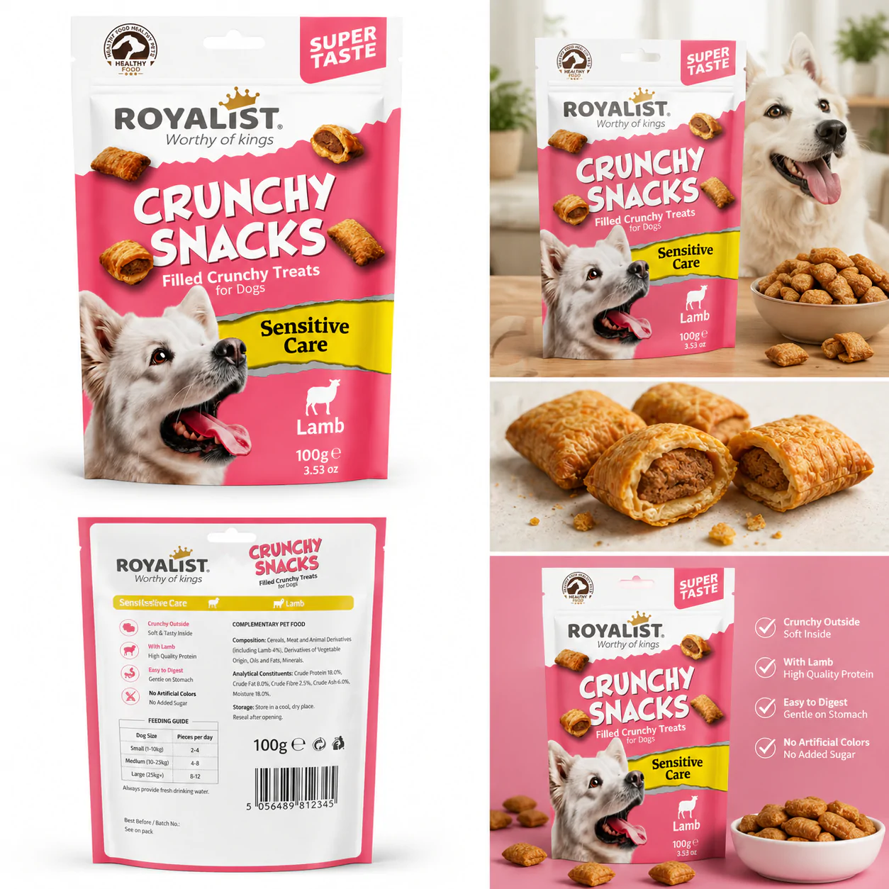 Royalist Crunchy Snacks Sensitive Care – Agneau – Image 2