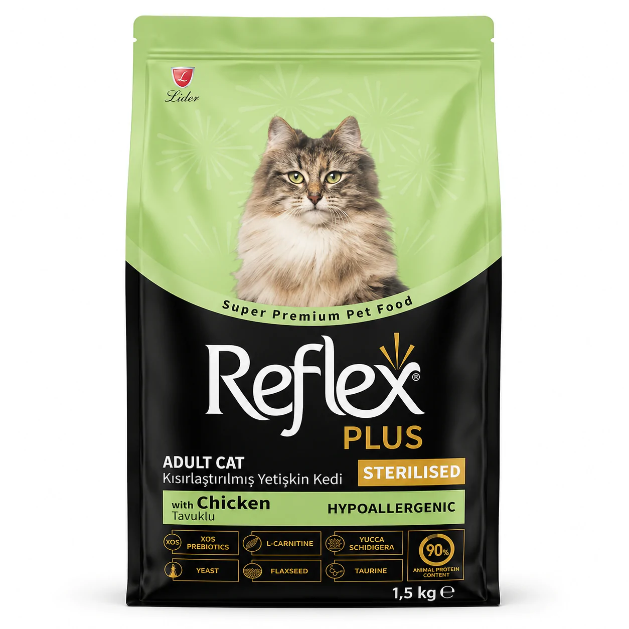 Reflex Plus Sterilised Adult Cat – Poulet (1,5kg)